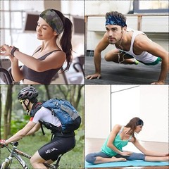 Men Sweatband Headband Yoga Hair Bands Women Moisture Wicking Sports Head Bands