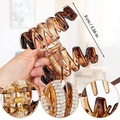 Noverlife 2PCS Crystal Rhinestone 2 Count (Pack of 1), Acrylic Hair Clips