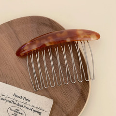Temperament Simple Plaid Bangs Hairpin Hairpin Texture Marble Pattern Iron Tooth