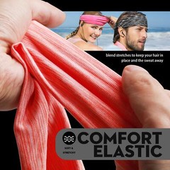 Sweatband Elastic Headbands for Men Women Sports Running Yoga Fitness Gym Dance