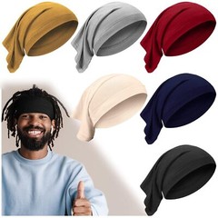 6 Pcs Spandex Dreadlock Cap Dreadlock Tube Bands Unisex Men Women Elastic Hair D