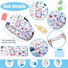 12 Pcs Nurse Headbands for Women Non Slip Nursing Headbands with Buttons Dent…