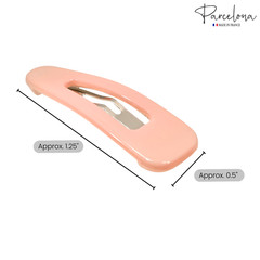 Parcelona French Mini Set of 4 Small 1.25″ Celluloid Snap Hair Pins for Women