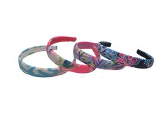 Handmade Preppy Boho 1″ Medium Lilly Pulitzer Fabric Headband Lot 4pc Pink Navy