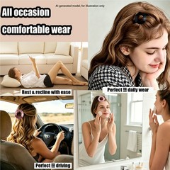 3PCS Flat Hair Clips for Women Medium Non-irritating 3 Count (Pack of 1), Red