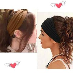 Wide Headband Women Hair Bow knot Turbans Head Band Make-up Sports Running