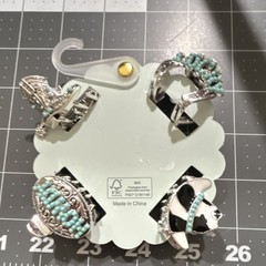 SUNDAY STATE Western Hair Claw Clips Set Silver Turquoise Cowboy Hat Boot 4pc