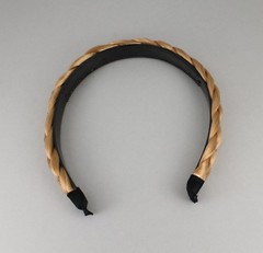 Dk Blonde Strawberry Reddish braid faux hair headband braided plaits 3/4″ wide