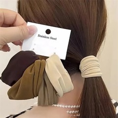 4PCS Thick Elastic Hair Ties Scrunchies Strong Ponytail Holder Hair Bands Set