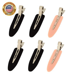 6 Pieces No Bend Hair Clips, No Crease Hair Clip for Hairstyling, Makeup Clips f
