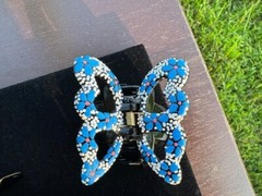 New Gorgeous Butterfly Hair Clip Painted Hand made Hair Accessories US Seller