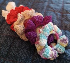 Handmade Crochet Scrunchies 100% Cotton 1 for $4 or 4 for $15