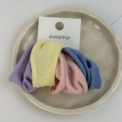 4PCS Thick Elastic Hair Ties Scrunchies Strong Ponytail Holder Hair Bands Set