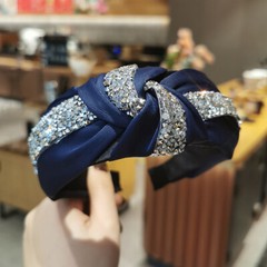 Women Rhinestone Headband Bling Padded Baroque Crystal Fashion Hair Band Party