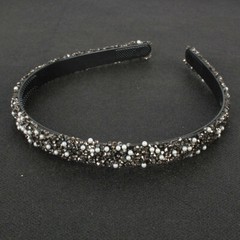Ladies/Girls Resin Chip Rhinestone Beaded Headband/Hairband (New)