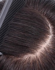 4.7″x5.3″ Double Drawn Silk Top Human Hair Topper Soft Piece for Women 10″~12″