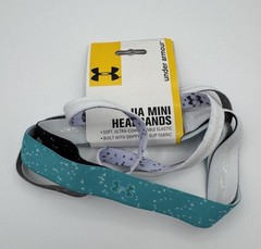 Under Armour Mini Headbands 4 Pack No Slip Stretch Fabric w/Logo SAMPLE