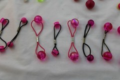 Vintage Ponytail Holders Knocker Ball Style Bead Lot of 47 Hair Ties Goody