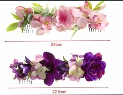 Romantic Cream Color and Flowers with Greenery Hair Combs for Any Occasion