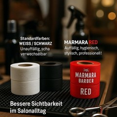 Neck Strip RED – 5 Rolls x 100 Disposable Neck Strips – Self Adhesive, Stretchy &…
