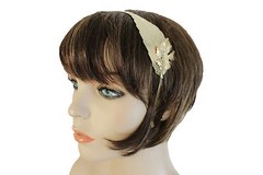 Women Headband Gold Metal Long Leaf Fashion Hair Accessory Casual Look Teen Fall