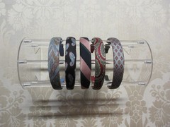Handmade Preppy Multicolor 1″ Vintage Silk Tie Paisley Stripes Headband Lot 5pc
