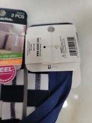 Scunci Everyday & Active Non Slip Grip Blue/White & Black 4pcs Headwrap
