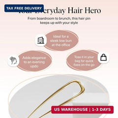 Kitsch French Hair Pins for Women – Elegant & Durable Metal French Pin for Updos
