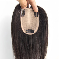 2.75″x4″Free Parting Silk Top 100% Real Human Hair Topper Clip in 10″~12″