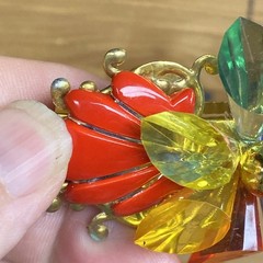 Vintage Wide Large 80’s Colorful Pop Art Lucite Hair Clip Barrette