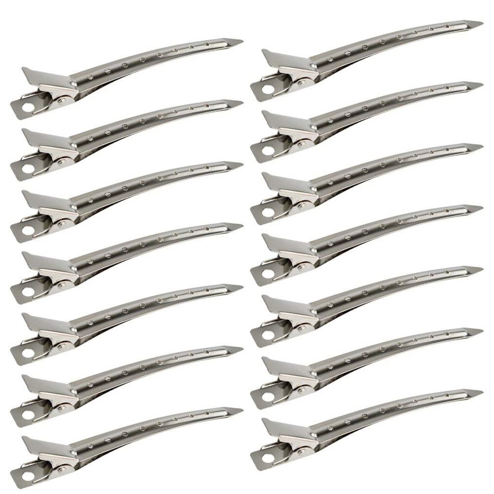 Bantoye 24 Pack Duck Bill Hair Clips 3.5 Inch Rustproof Metal Alligator Clips
