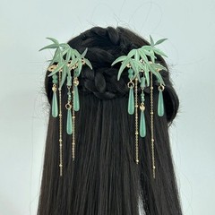 New Chinese Style Tassel Hair Clip Hanfu Qipao Embroidered Headpiece