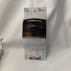 SCUNCI Side Combs 2 Colors 8 Count Hair Accessories All Ages New On Card