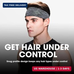 Braylin Men’s Headbands, 3-Pack Head Band for Men, Sport Sweatbands for Running
