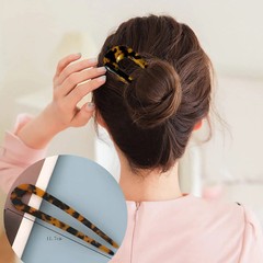 8 Pieces Acetate Hair Pins Sticks U-Shaped Straight Chopsticks Hairpin Hair Styl