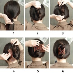 5 Pieces Elastic Magic Hair Comb Stretchy Double Comb Hair Forks Clips for Women