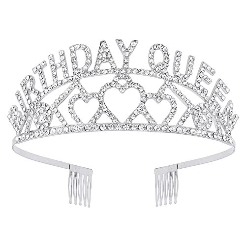 Birthday Tiara for Women Silver Birthday Queen Headband Happy Birthday Tiara …