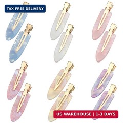 12 Pack No Crease Hair Clips Colorful No Bend Hairclips Flat Duckbill Clip Creas