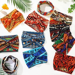 Bohemian Wide Headband Elastic Yoga Sports Hairband African Style Unisex