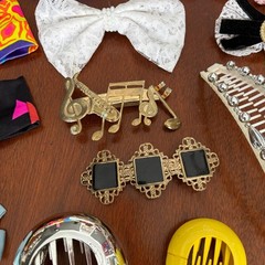 Vtg 80s Hair Accessories Lot Madonna Banana Clips Bows Barrettes Headbands