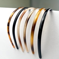 6 PCS Multi-Color Plastic Skinny Headbands With Teeth Comb For Women Girls