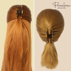 Parcelona French Classic 3″ Medium Celluloid Covered Spring Hair Claw Clip