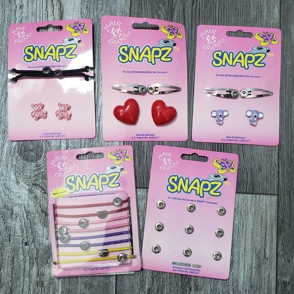 Snapz | Colorful Interchangeable Vintage 90’s Hair Accessories Set of 5