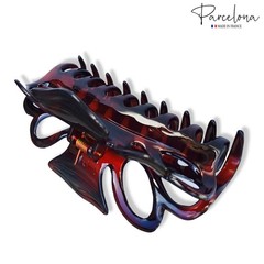 Parcelona French Double Loop Large Shell Claw Clip Clamp Clutcher 4.25 Inches