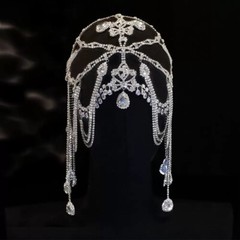 Forehead Tassel Chain Accessories Headwear Hair Jewelry Wedding Rhinestone