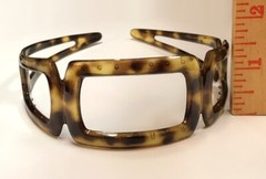 J Crew Hair Accessory Headband Wide Square Women Tortoise Print Made in France