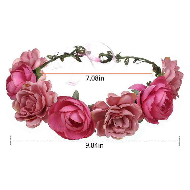 Adjustable Women’s Leave Flower Headband Crown Garland Wreath Wedding Festival