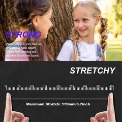 Elastic Hair Rubber Bands, 2000 PCS Soft Ponytail Elastics Holders Small Hair Ti