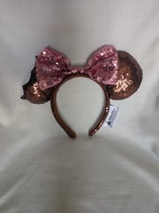 Disney Parks Minnie Mouse Mickey Premium Bar Sequined Ears Headband