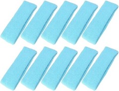 Mallofusa 10 PCS Sports Basketball Headband/Sweatband Light Blue